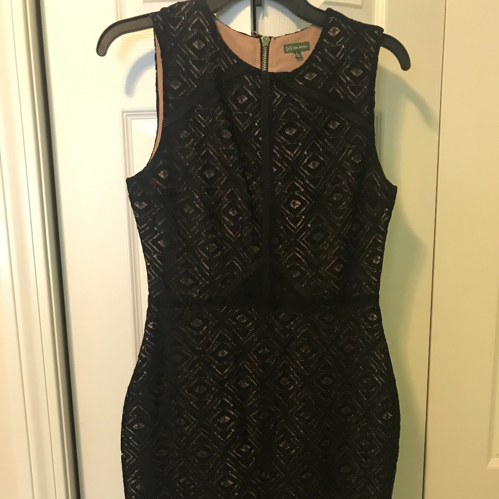 the letter black lace cocktail dress size 4
